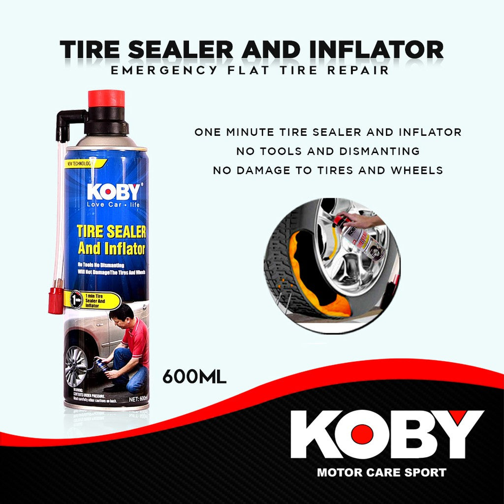 Koby Tire Inflator and Sealant Premium Quality 600ml