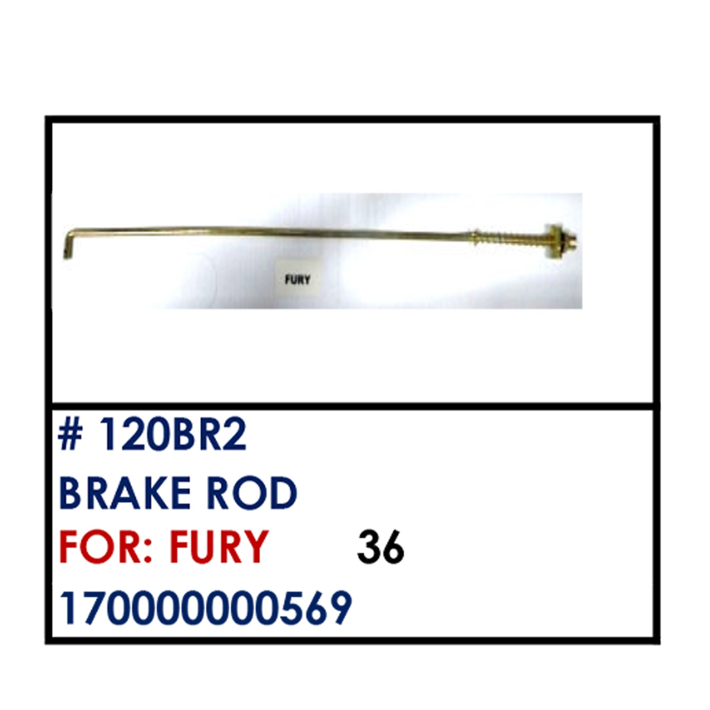 BRAKE ROD (120BR2) - FURY | YAKIMOTO - BESTPARTS.PH