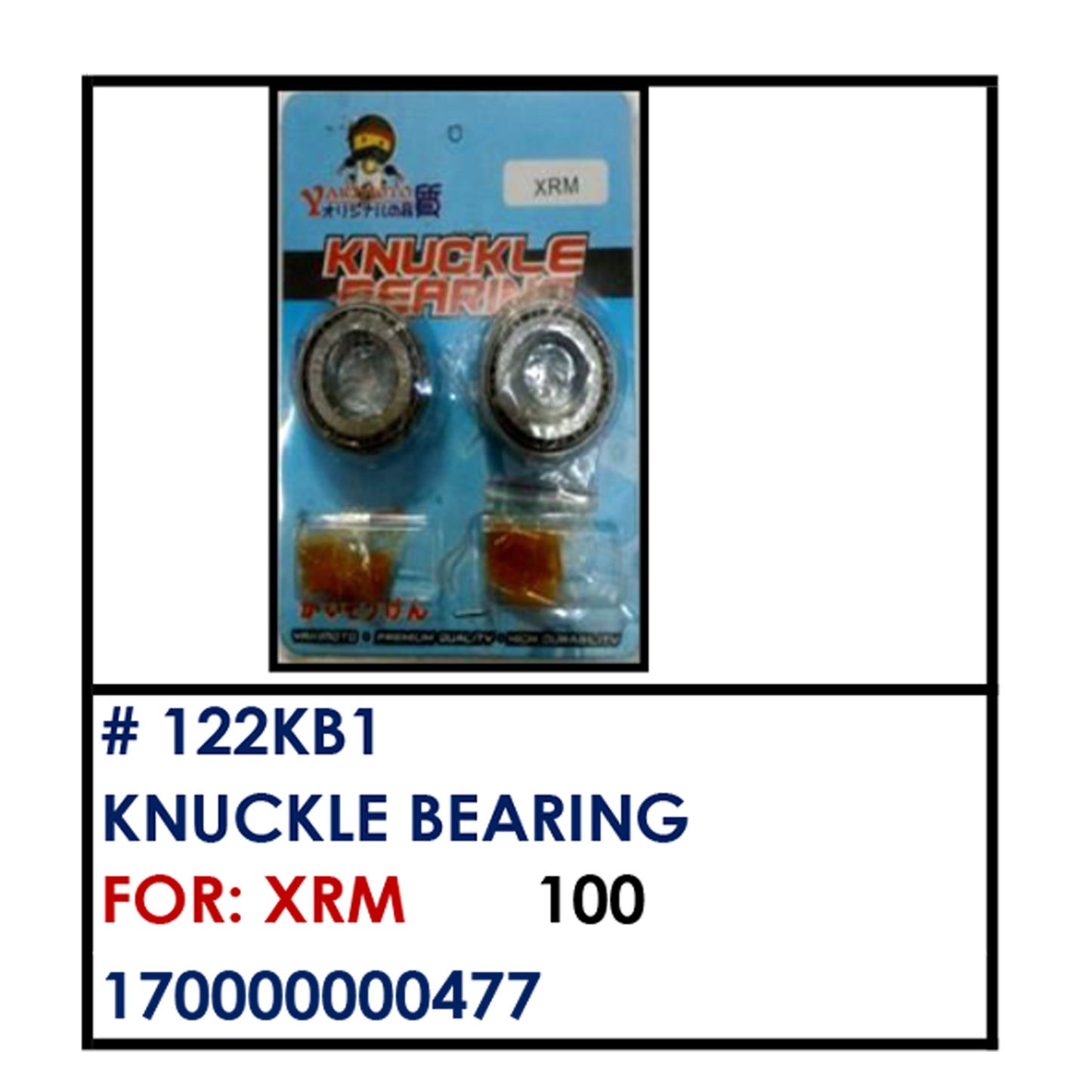 KNUCKLE BEARING (122KB1) - XRM | YAKIMOTO - BESTPARTS.PH