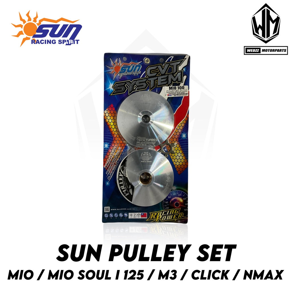 SUN RACING CVT PULLEY SET (MIO/MIO SOUL I 125/ M3 / CLICK / NMAX)