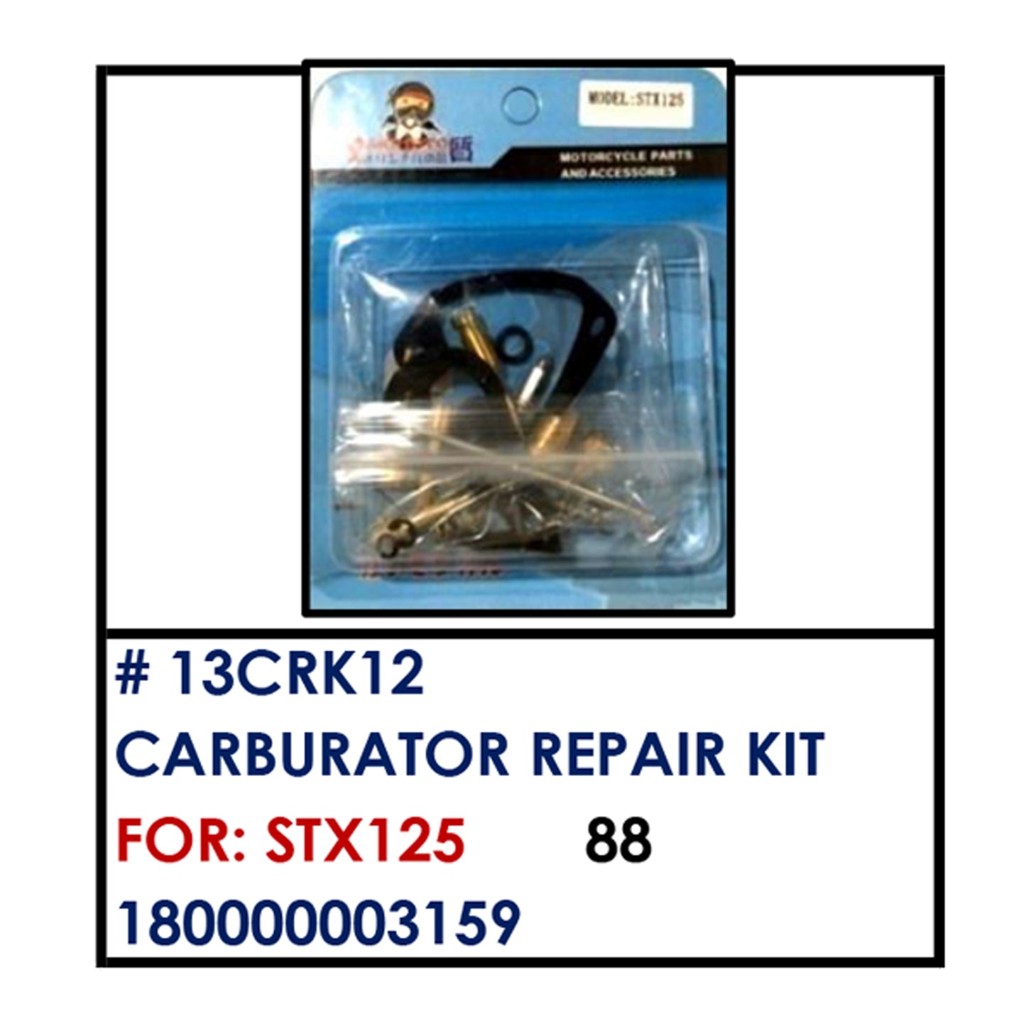 CARBURATOR REP. KIT (13CRK12) - STX125 | YAKIMOTO - BESTPARTS.PH