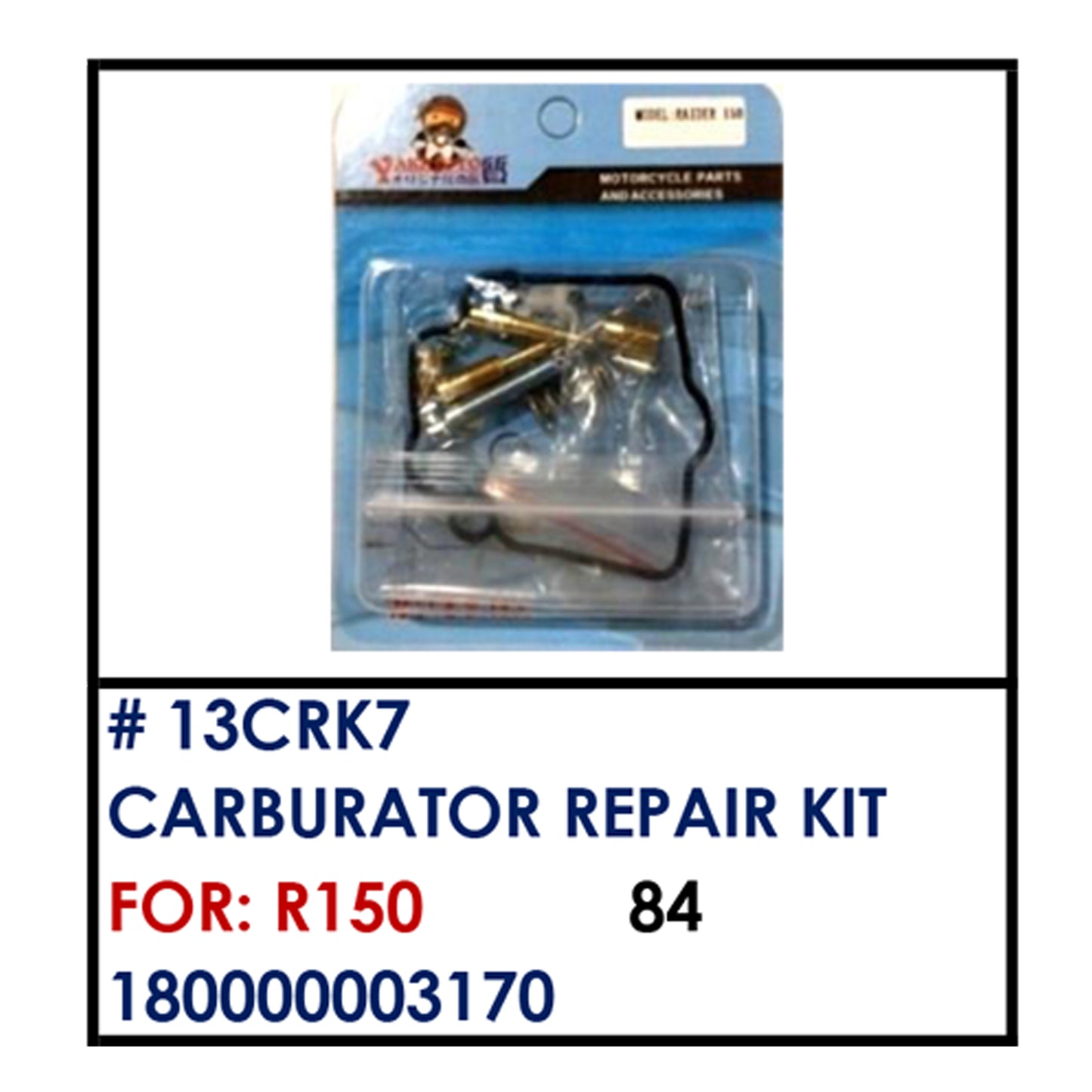 CARBURATOR REP. KIT (13CRK7) - R150 | YAKIMOTO - BESTPARTS.PH