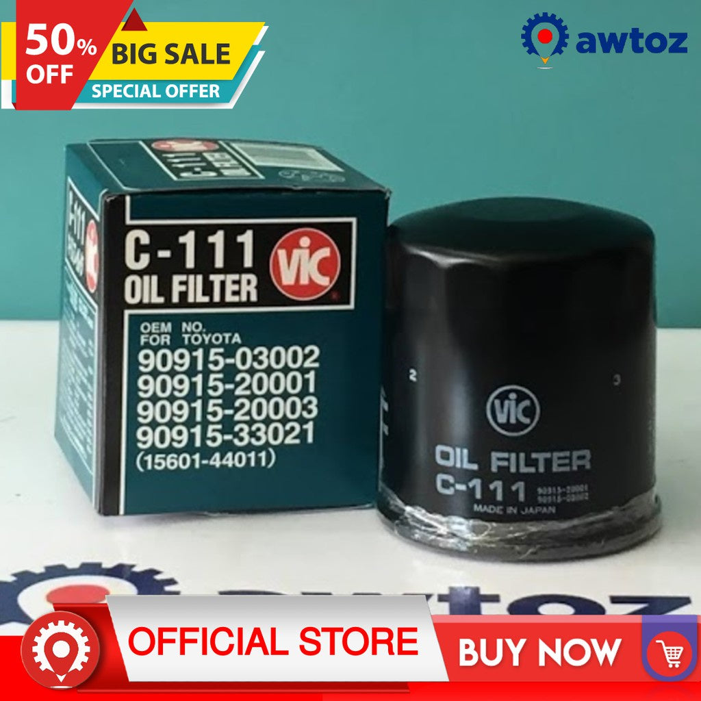 Vic Toyota Oil Filter Innova, Fortuner, Hilux, Hi-Ace Vic C-111 2004-2020 - BESTPARTS.PH
