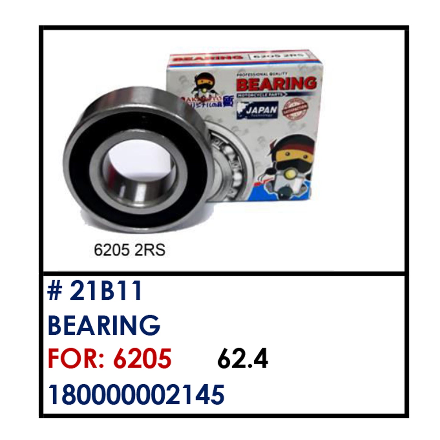 BEARING (21B11) - 6205 | YAKIMOTO - BESTPARTS.PH