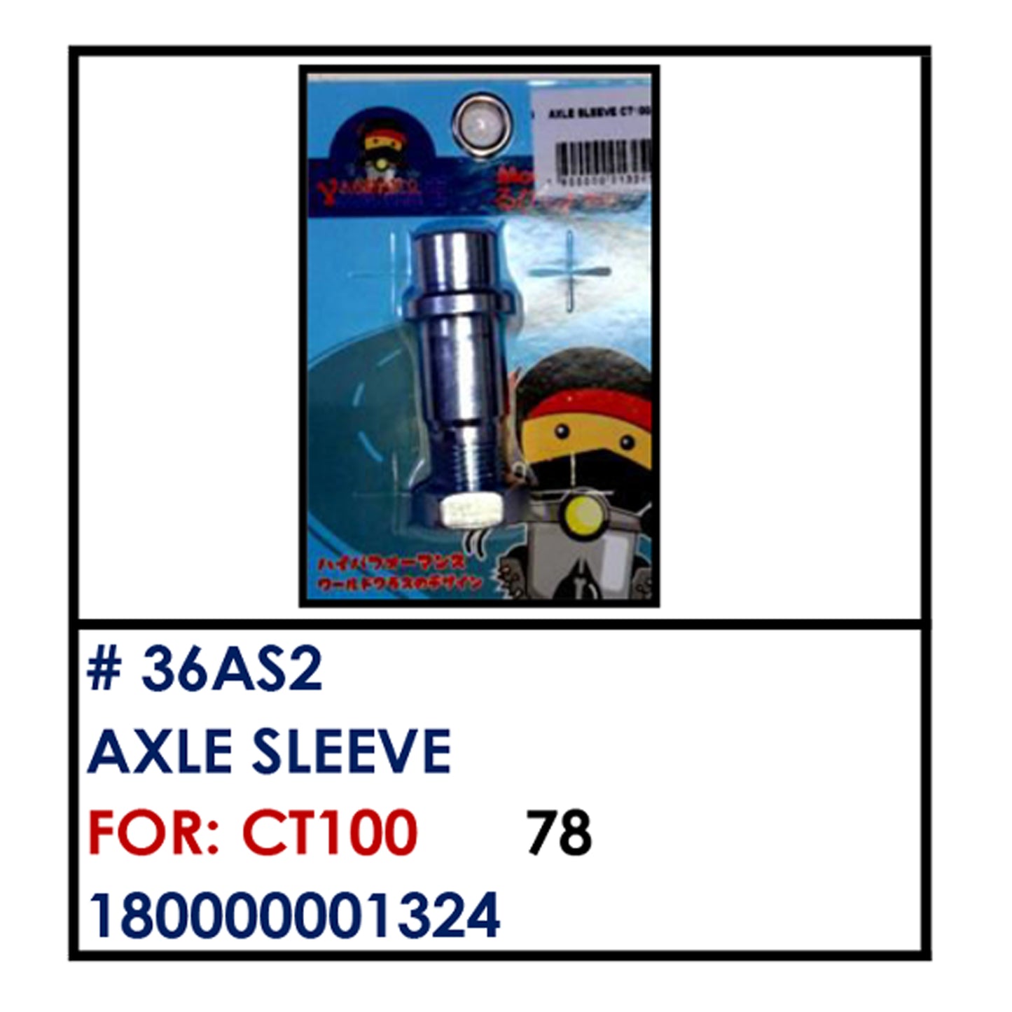 AXLE SLEEVE (36AS2) - CT100 | YAKIMOTO - BESTPARTS.PH