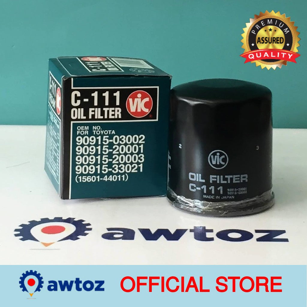 VIC C-111 Oil Filter for Toyota Innova, Fortuner, Hilux, Hiace - C111 - BESTPARTS.PH