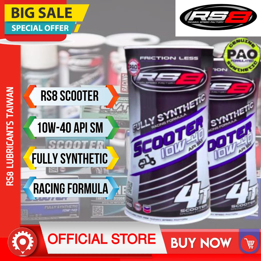 RS8 Scooter 4T Engine Oil 10W-40 API SM - BESTPARTS.PH