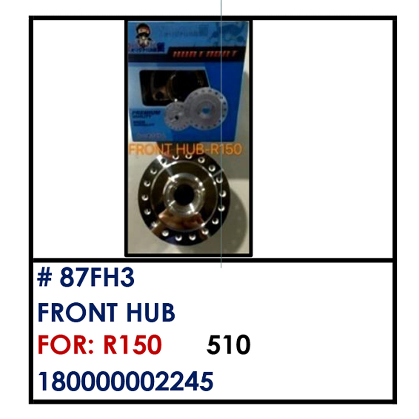 FRONT HUB (87FH3) - R150 | YAKIMOTO - BESTPARTS.PH