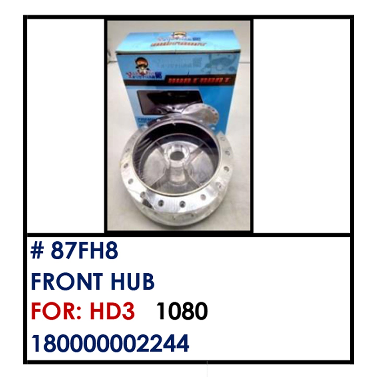 FRONT HUB (87FH8) - HD3 | YAKIMOTO - BESTPARTS.PH