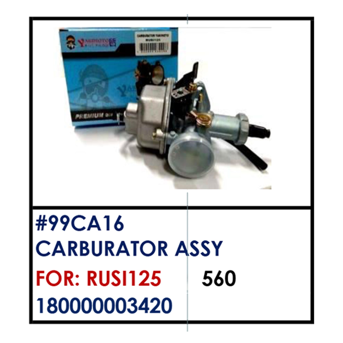 CARBURATOR ASSY (99CA16) - RUSI125 | YAKIMOTO - BESTPARTS.PH