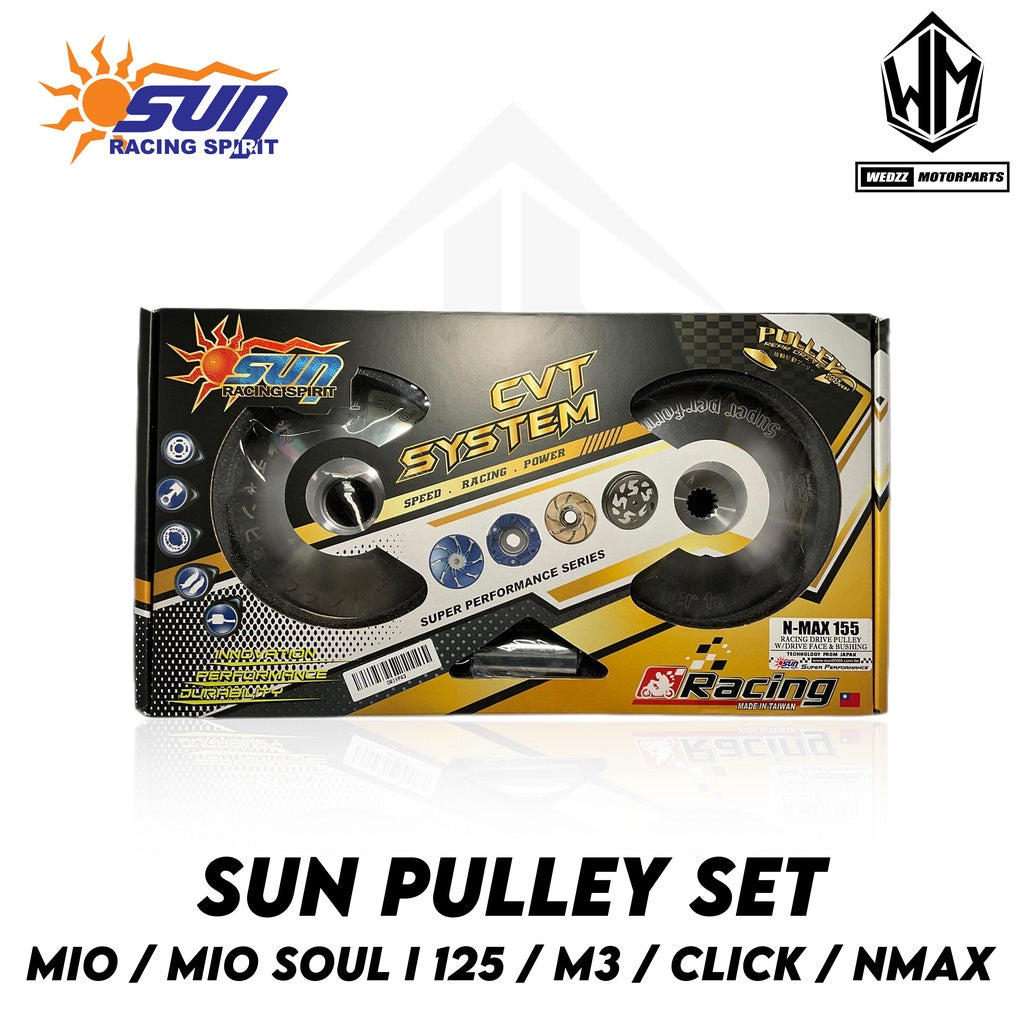 SUN RACING CVT PULLEY SET (MIO/MIO SOUL I 125/ M3 / CLICK / NMAX)