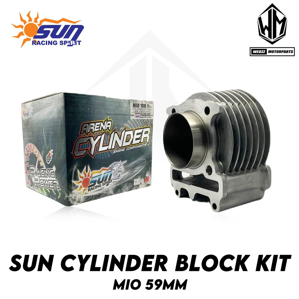 SUN CYLINDER BLOCK KIT W/ RIK PISTON (YAMAHA MIO 59MM)