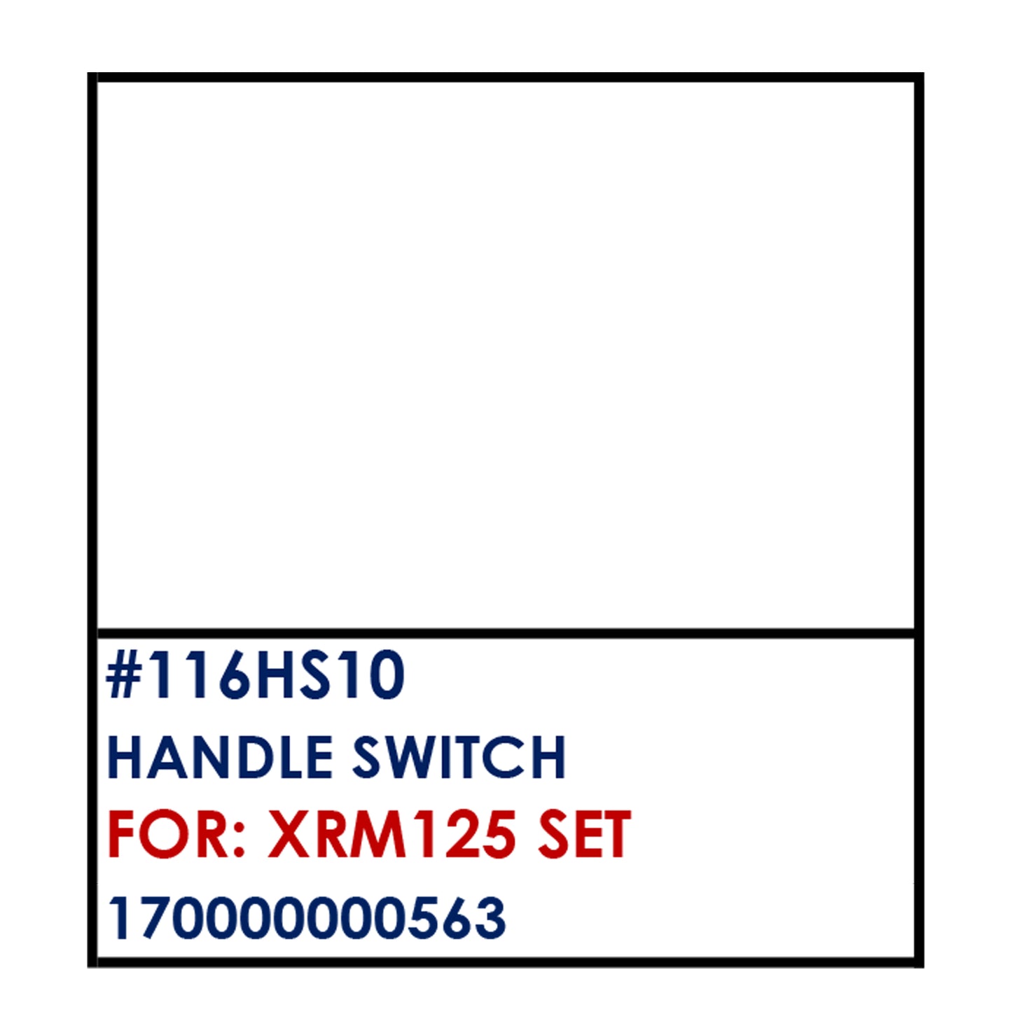 HANDLE SWITCH (116HS10) - XRM125 SET | YAKIMOTO - BESTPARTS.PH