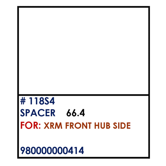 SPACER (118S4) - XRM FRONT HUB SIDE | YAKIMOTO - BESTPARTS.PH