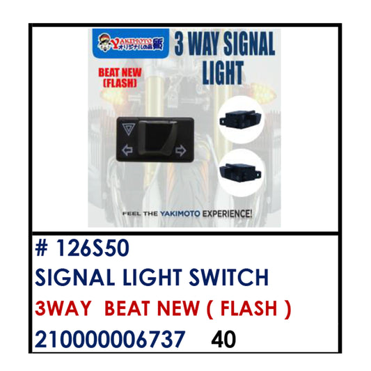 SIGNAL LIGHT SWITCH (126S50) - BEAT NEW (FLASH) | YAKIMOTO - BESTPARTS.PH