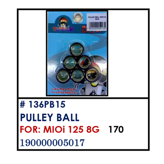 PULLEY BALL (136PB15) - MIOi 125 8G | YAKIMOTO - BESTPARTS.PH