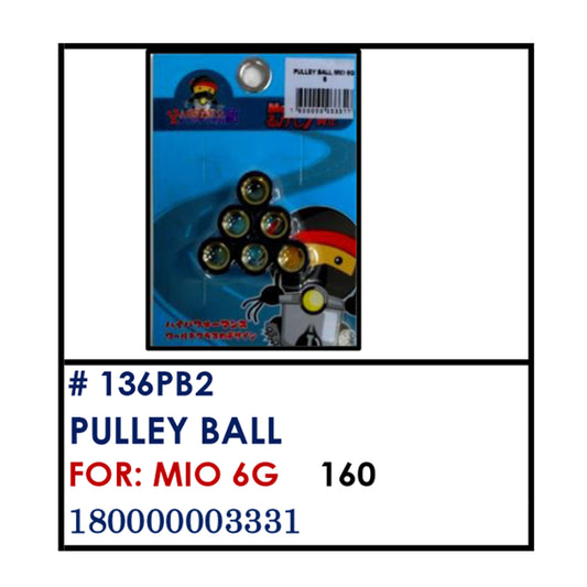PULLEY BALL (136PB2) - MIO 6G | YAKIMOTO - BESTPARTS.PH