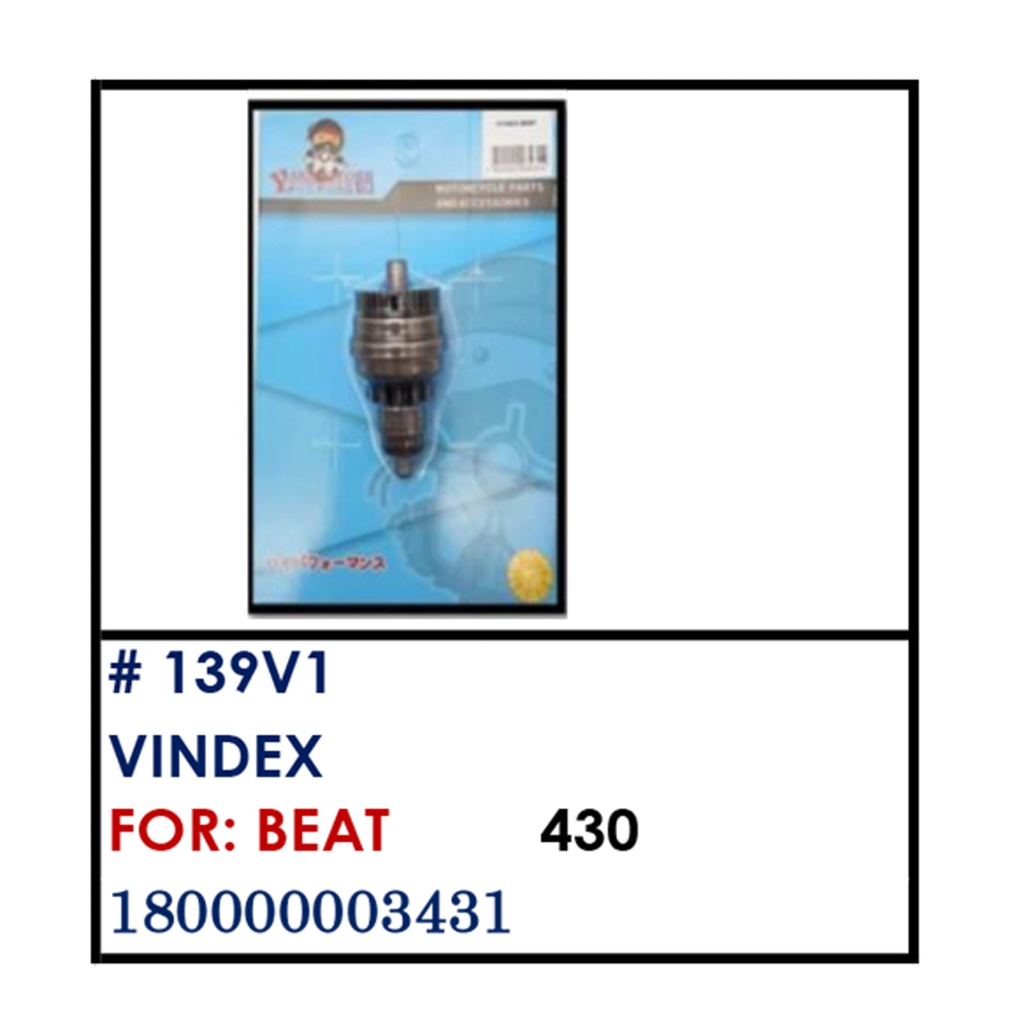 VINDEX (139V1) - BEAT | YAKIMOTO - BESTPARTS.PH