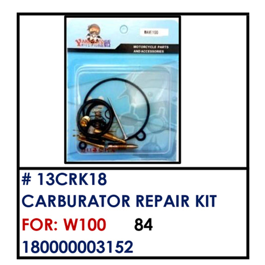 CARBURATOR REP. KIT (13CRK18) - W100 | YAKIMOTO - BESTPARTS.PH