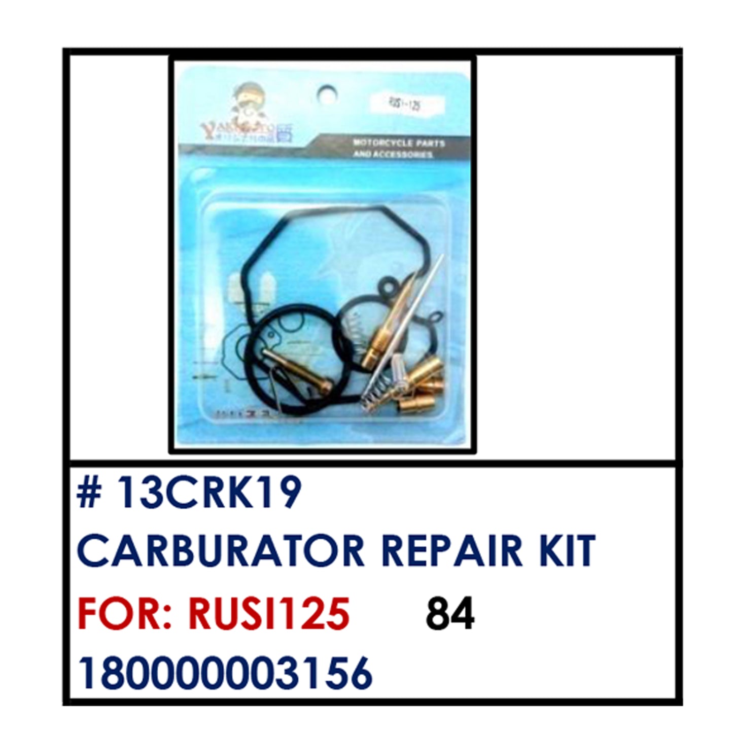 CARBURATOR REP. KIT (13CRK19) - RUSI125 | YAKIMOTO - BESTPARTS.PH