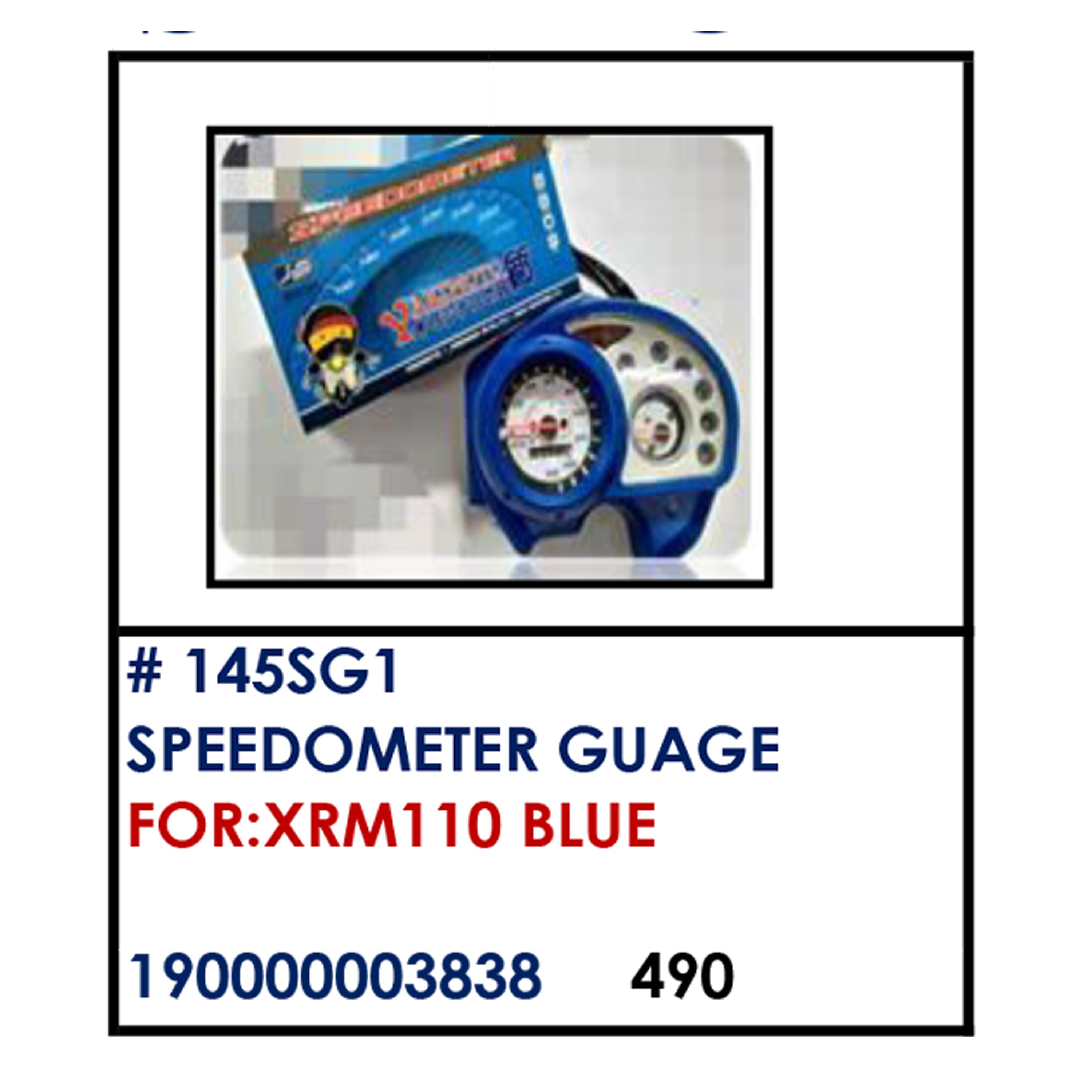 SPEEDOMETER GUAGE (145SG1) - XRM 110 BLUE – BESTPARTS.PH