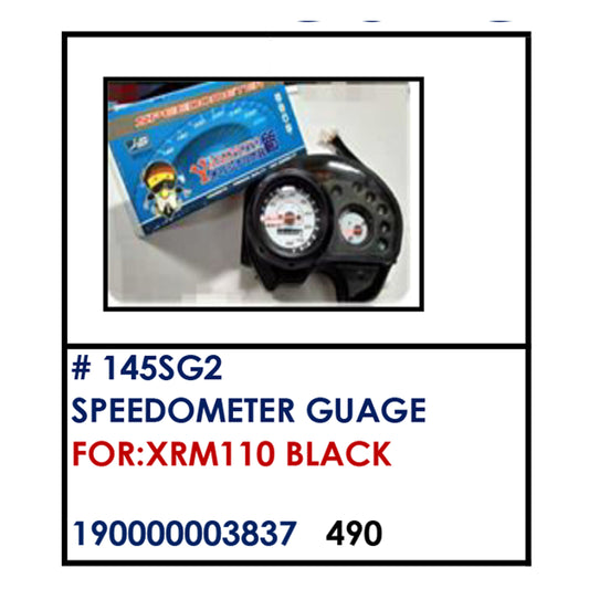 SPEEDOMETER GUAGE (145SG2) - XRM 110 BLACK | YAKIMOTO - BESTPARTS.PH