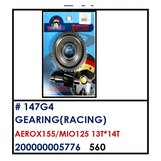 GEARING (147G4) - AEROX155/MIO125 13T"14T | YAKIMOTO - BESTPARTS.PH