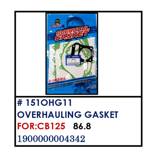 OVERHAULING GASKET (151OHG11) - CB125 | YAKIMOTO - BESTPARTS.PH