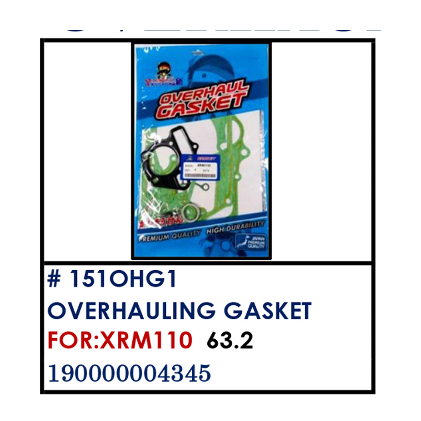 OVERHAULING GASKET (151OHG1) - XRM 110 | YAKIMOTO - BESTPARTS.PH