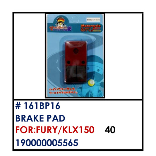 BRAKE PAD (161BP16) - FURY/KLX150 | YAKIMOTO - BESTPARTS.PH