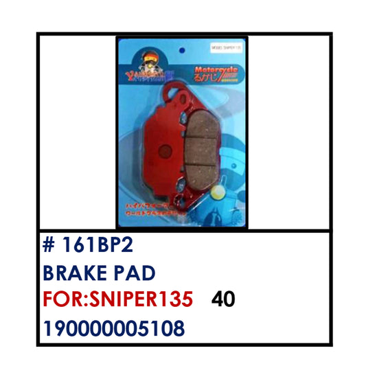 BRAKE PAD (161BP2) - SNIPER 135 | YAKIMOTO - BESTPARTS.PH