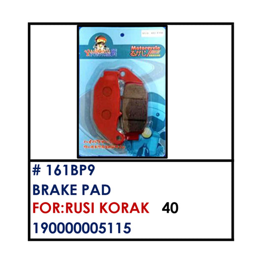BRAKE PAD (161BP9) - RUSI KORAK | YAKIMOTO - BESTPARTS.PH