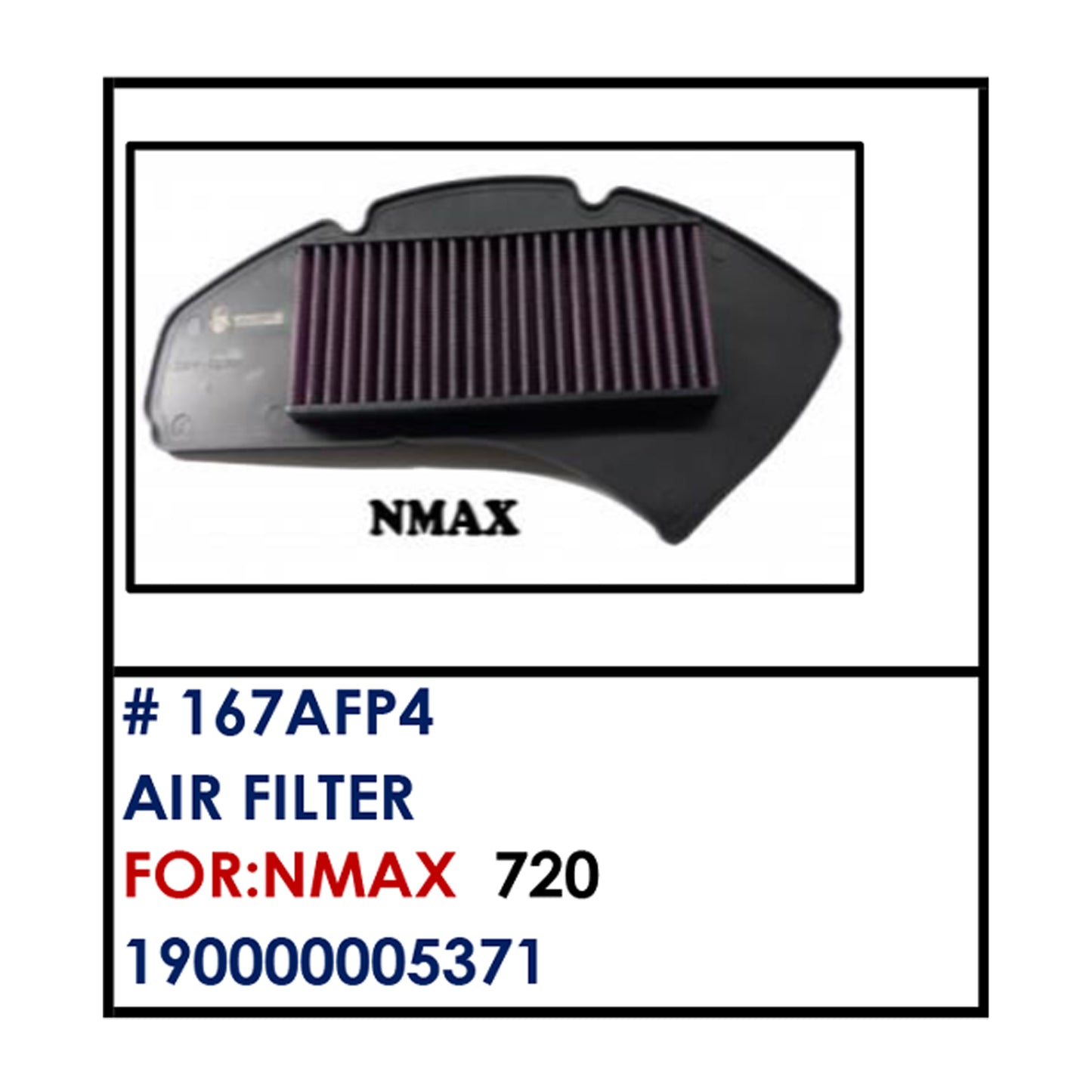AIR FILTER PREMIUM (167AFP4) - NMAX | YAKIMOTO - BESTPARTS.PH