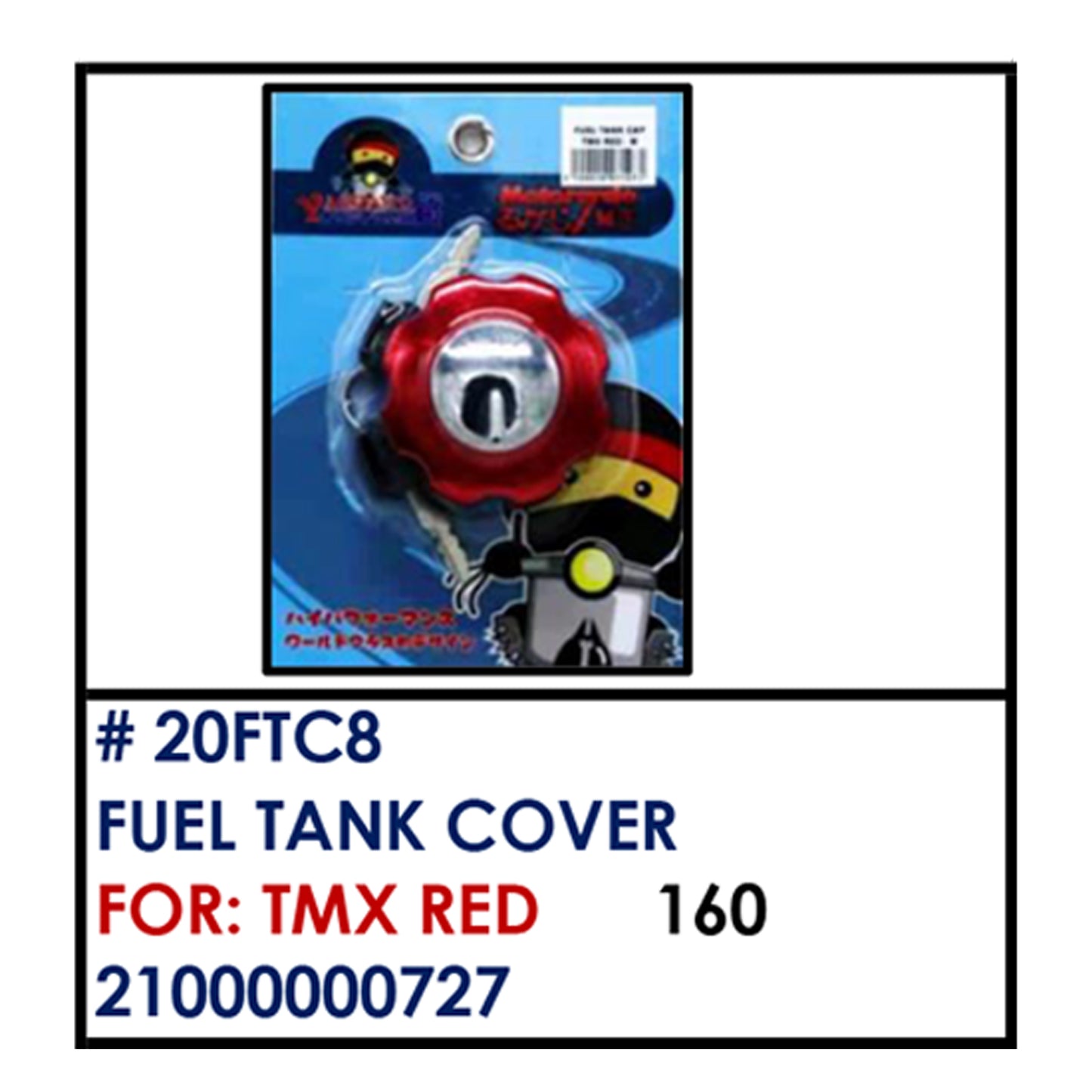 FUEL TANK CAP (20FTC8) - TMX RED | YAKIMOTO - BESTPARTS.PH