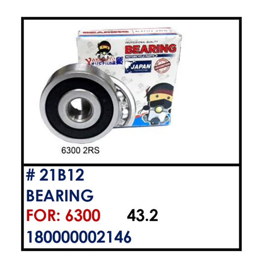 BEARING (21B12) - 6300 | YAKIMOTO - BESTPARTS.PH