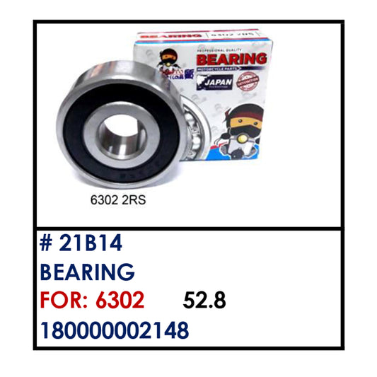 BEARING (21B14) - 6302 | YAKIMOTO - BESTPARTS.PH