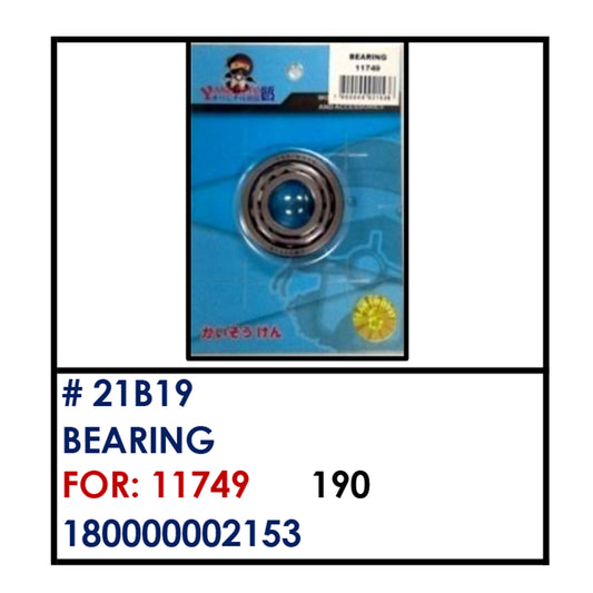 BEARING (21B19) - 11749 | YAKIMOTO - BESTPARTS.PH