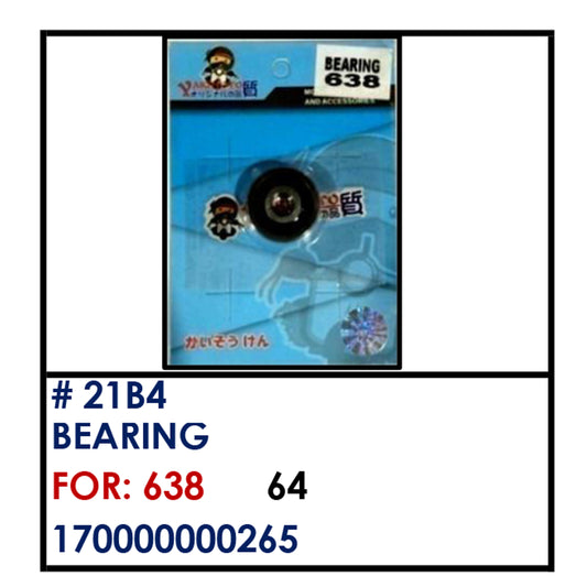 BEARING (21B4) - 638 | YAKIMOTO - BESTPARTS.PH