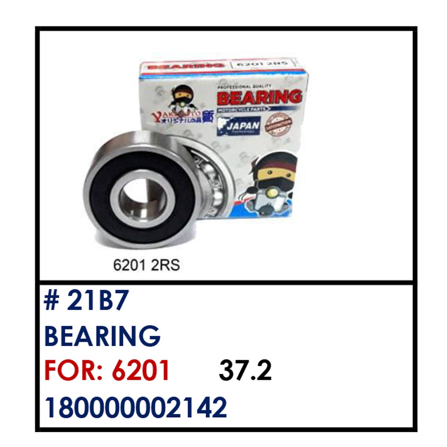 BEARING (21B7) - 6201 | YAKIMOTO - BESTPARTS.PH