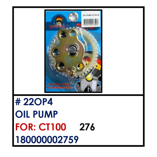 OIL PUMP (22OP4) - CT100 | YAKIMOTO - BESTPARTS.PH