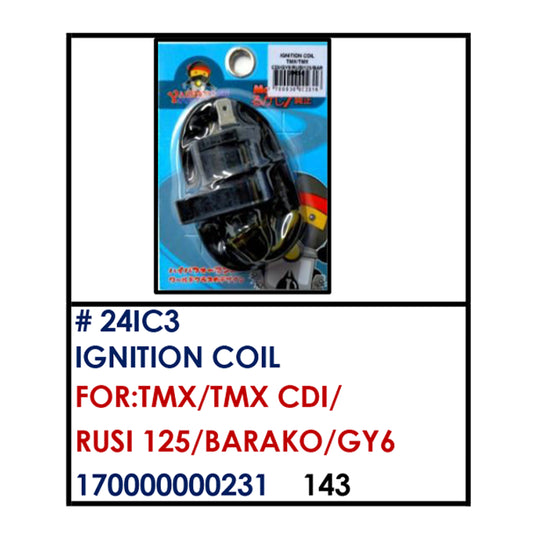 IGNITION COIL (24IC3) - TMX/TMX CDI/RUSI125/BARAKO/GY6 | YAKIMOTO - BESTPARTS.PH