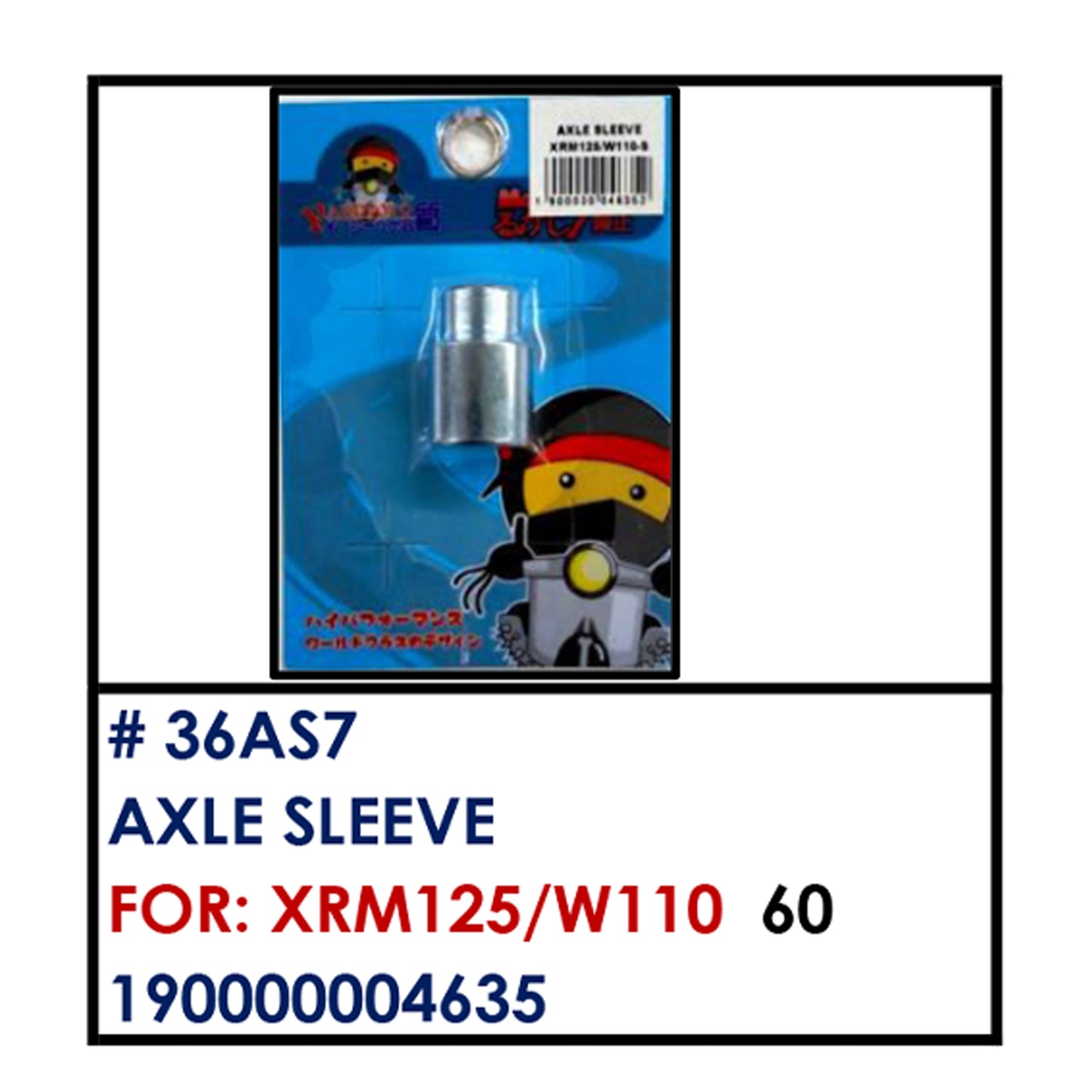 AXLE SLEEVE (36AS7) - XRM 125/W110 | YAKIMOTO - BESTPARTS.PH