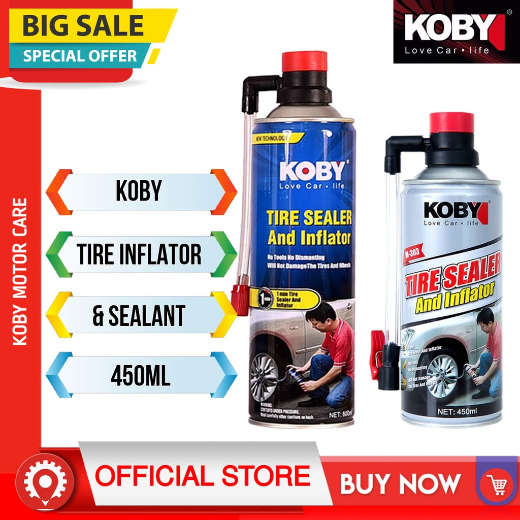 Koby Tire Inflator and Sealant Premium Quality 450ml - BESTPARTS.PH