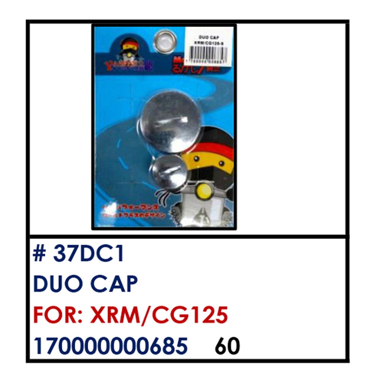 DUO CAP (37DC1) - XRM/CG125 | YAKIMOTO - BESTPARTS.PH