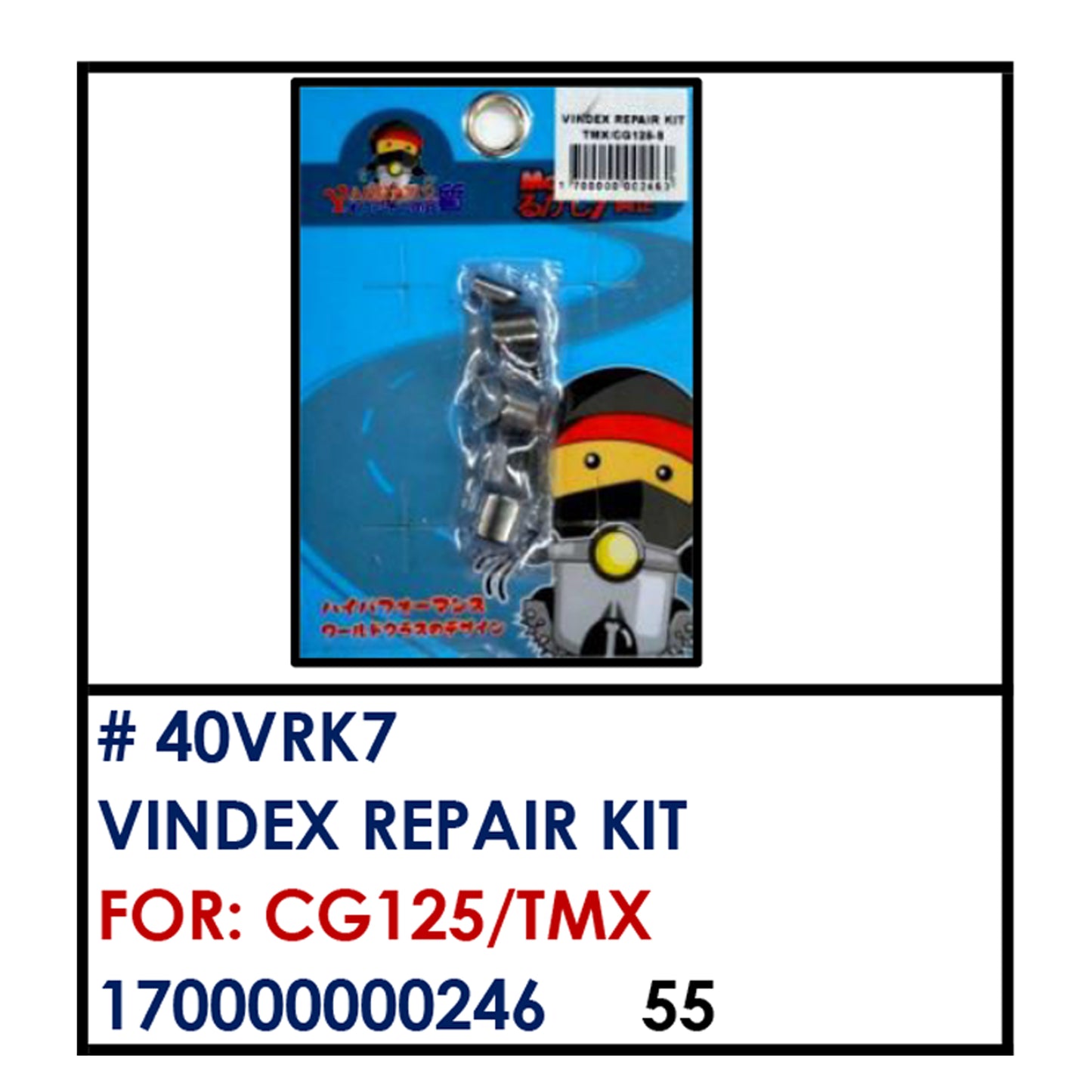 VINDEX REPAIR KIT (40VRK7) - CG125/TMX | YAKIMOTO - BESTPARTS.PH