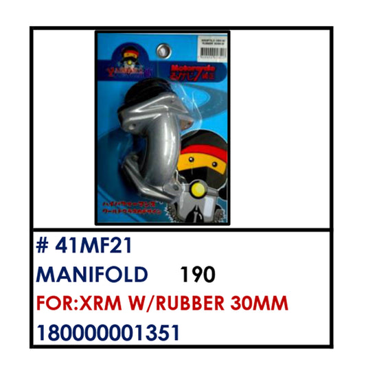 MANIFOLD (41MF21) - XRM w/RUBBER 30mm | YAKIMOTO - BESTPARTS.PH