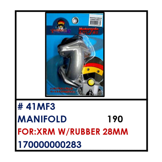 MANIFOLD (41MF3) - XRM w/RUBBER 28mm | YAKIMOTO - BESTPARTS.PH