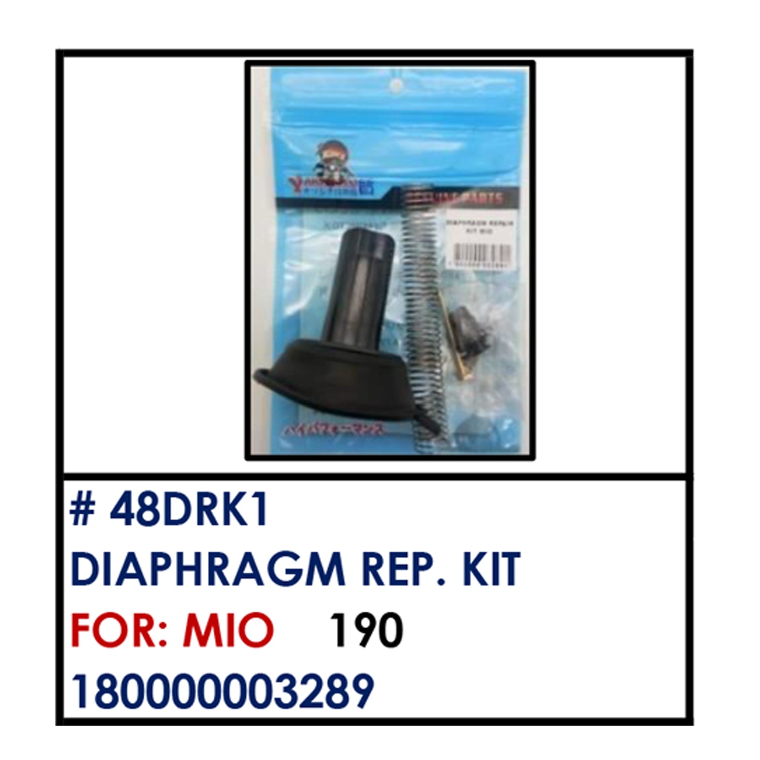 DIAPHRAGM REPAIR KIT (48DRK1) - MIO | YAKIMOTO - BESTPARTS.PH