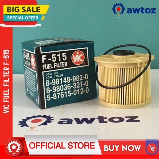 VIC Fuel Filter Element Type F-515 for Isuzu D-Max 3.0 (4JJ1), Alterra - BESTPARTS.PH