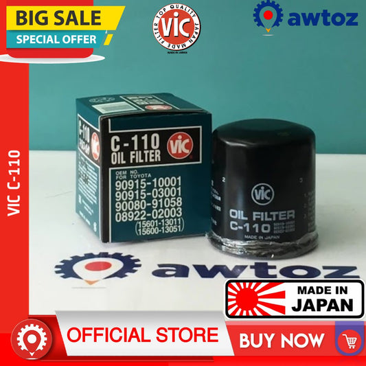 Vic Toyota Oil Filter Vios, Toyota Altis, Yaris, Echo, Corolla, Camry, Rav4 Vic C-110 - BESTPARTS.PH